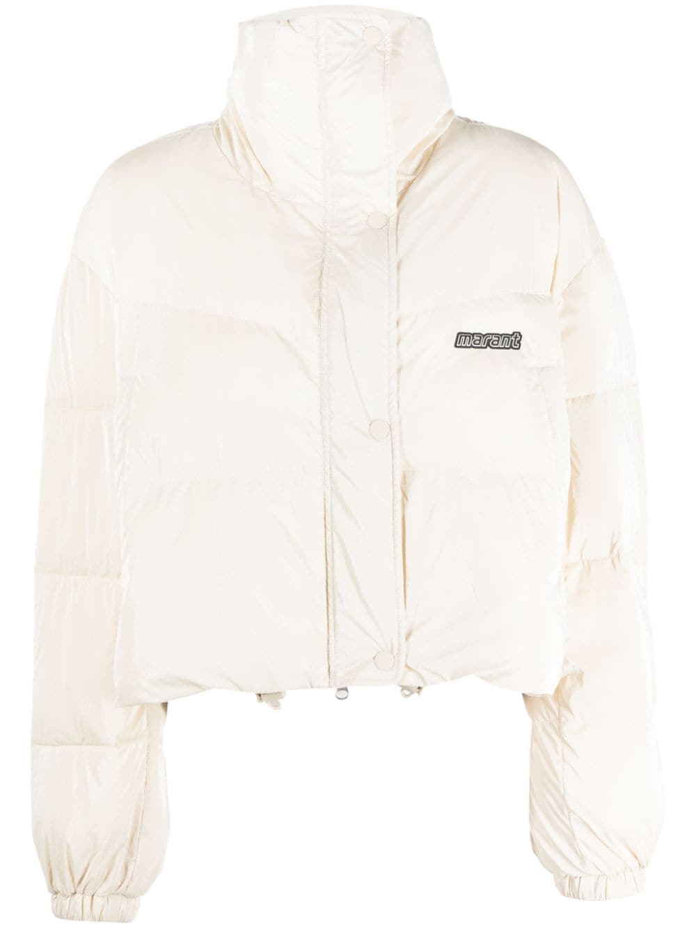 MARANT ÉTOILE logo-patch padded puffer jacket - Neutrals von MARANT ÉTOILE