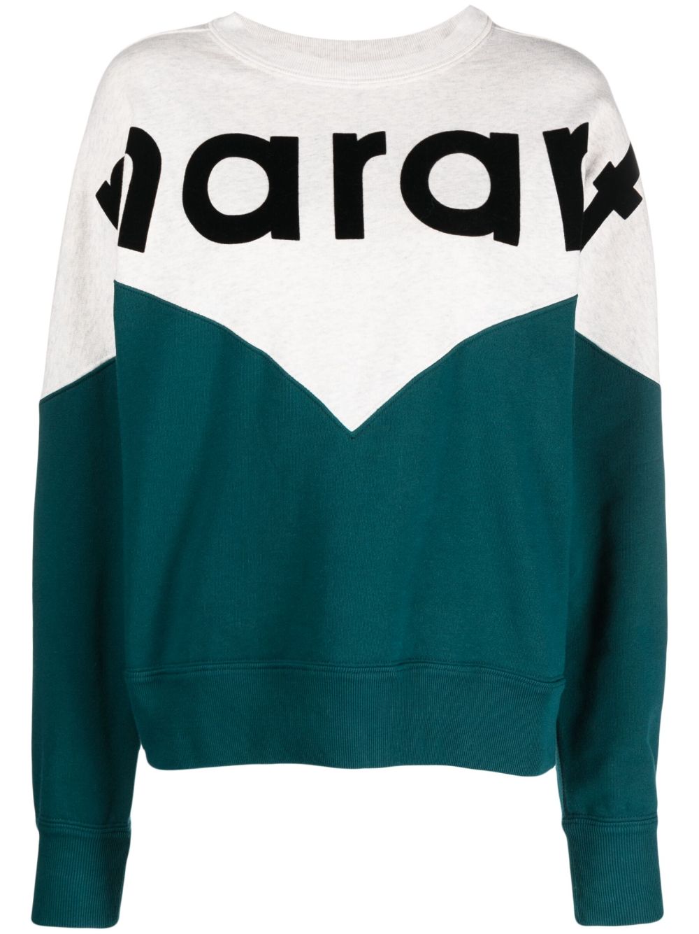 MARANT ÉTOILE logo-print cotton-blend sweatshirt - Green von MARANT ÉTOILE