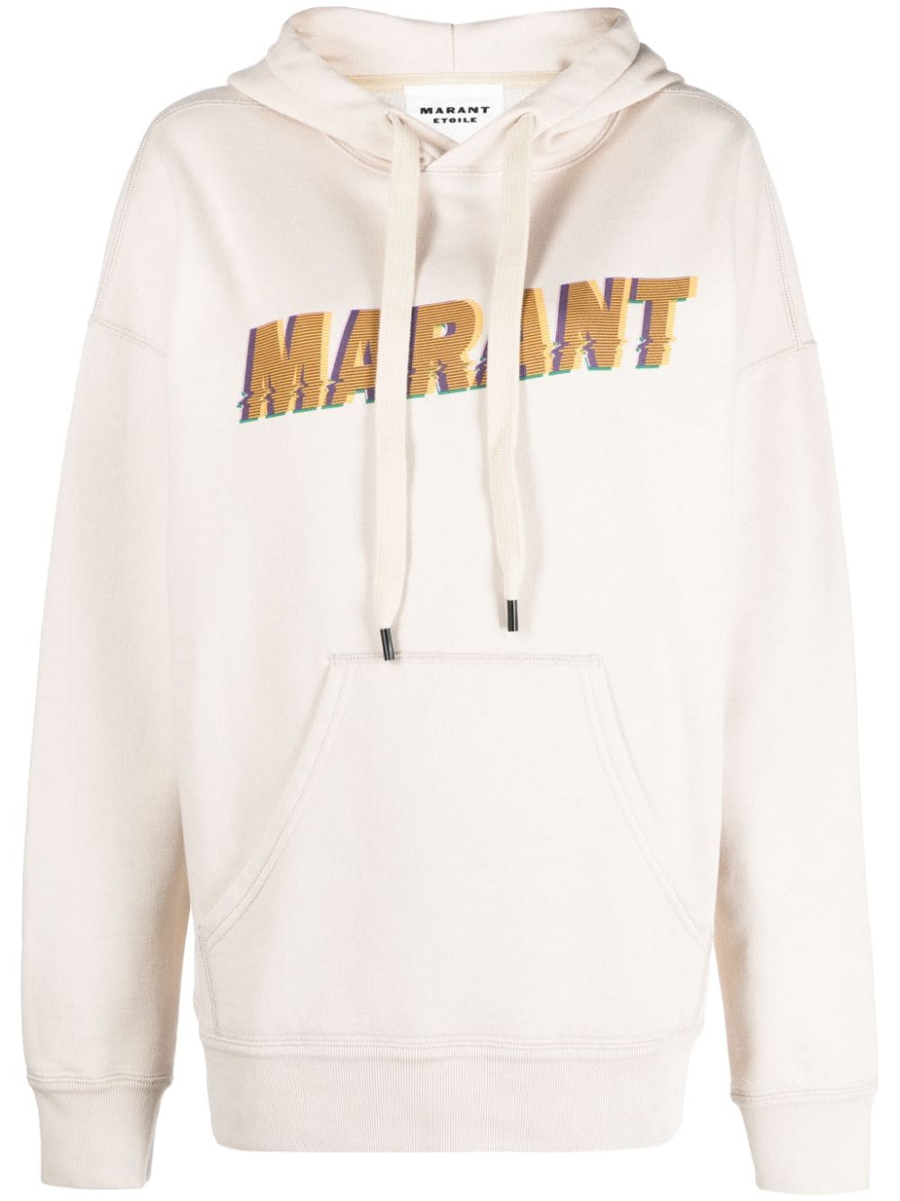 MARANT ÉTOILE logo-print drawstring hoodie - Neutrals von MARANT ÉTOILE