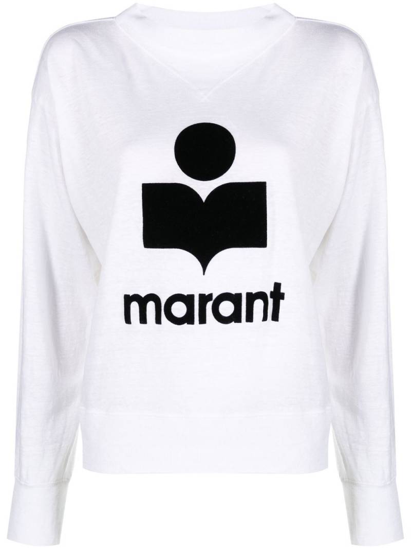 MARANT ÉTOILE logo print sweatshirt - White von MARANT ÉTOILE
