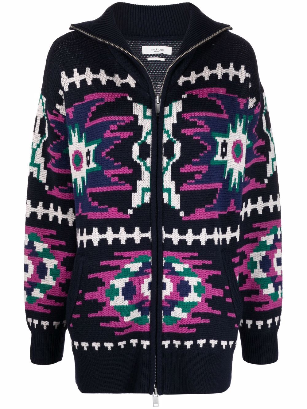 MARANT ÉTOILE patterned intarsia-knit cardigan - Blue von MARANT ÉTOILE