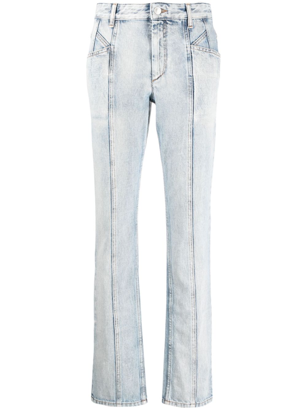 MARANT ÉTOILE acid-wash mid-rise straight-leg jeans - Blue von MARANT ÉTOILE