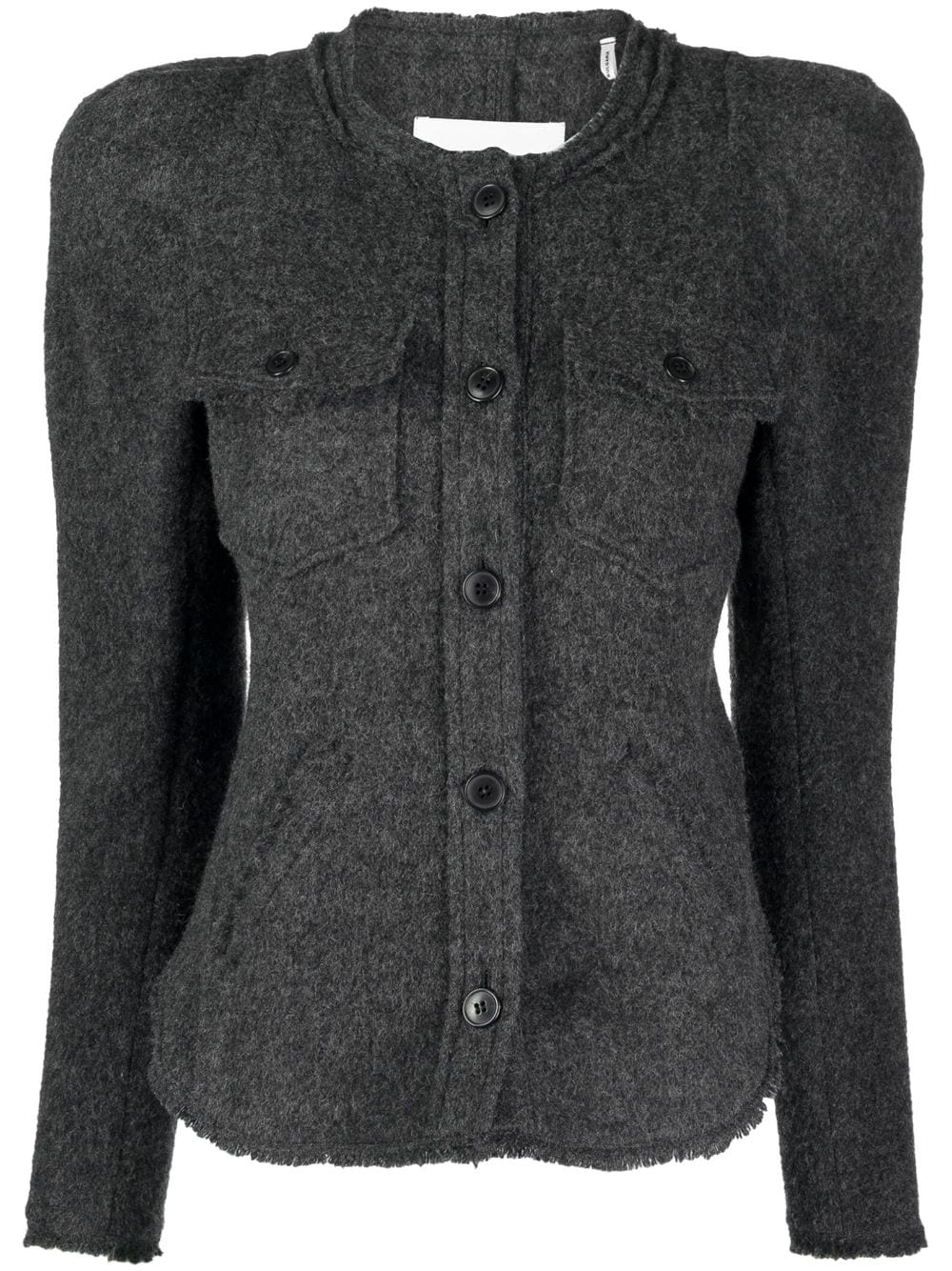 MARANT ÉTOILE shoulder-pads wool-blend cardigan - Grey von MARANT ÉTOILE