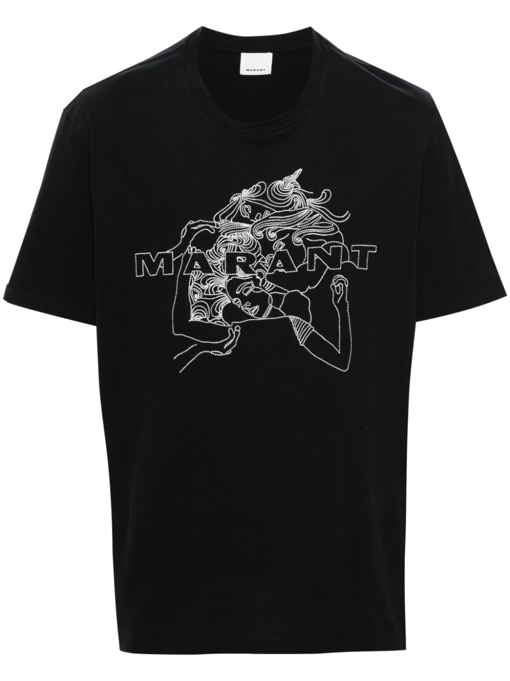 MARANT Honore logo-embroidered T-shirt - Black von MARANT