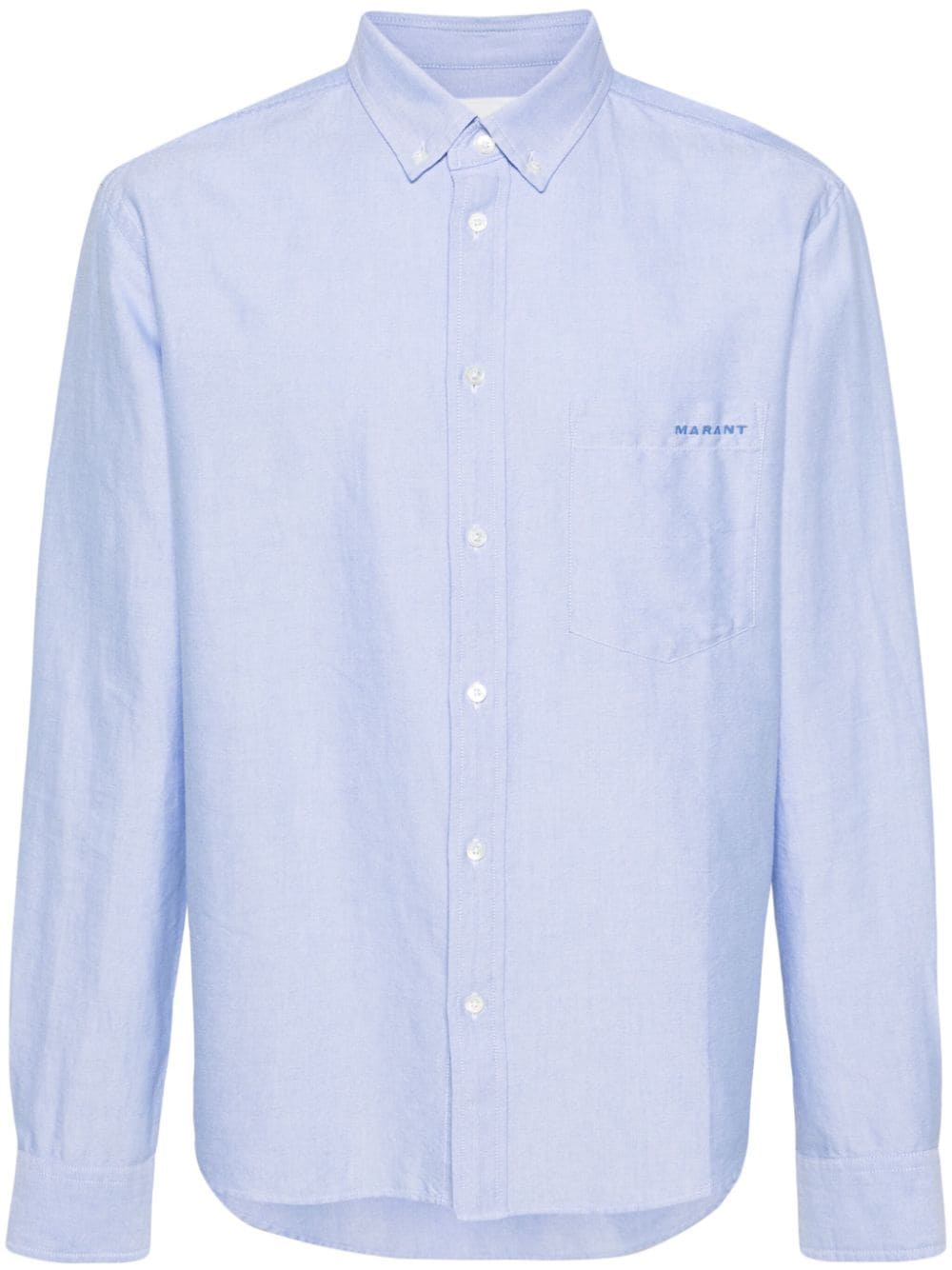 MARANT Jasolo logo-embroidered cotton shirt - Blue von MARANT