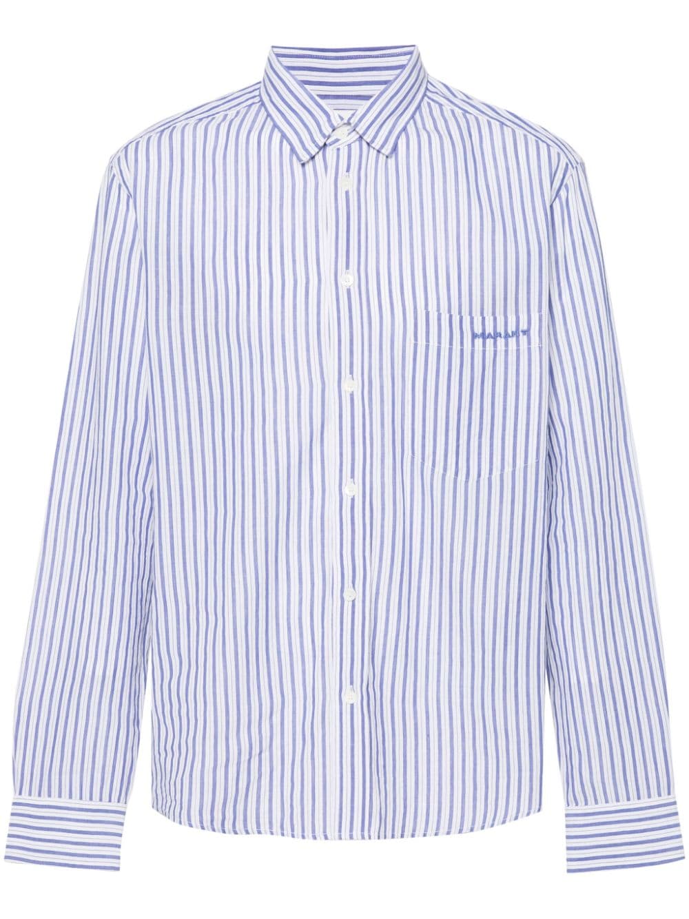MARANT Jasolo striped cotton shirt - Blue von MARANT