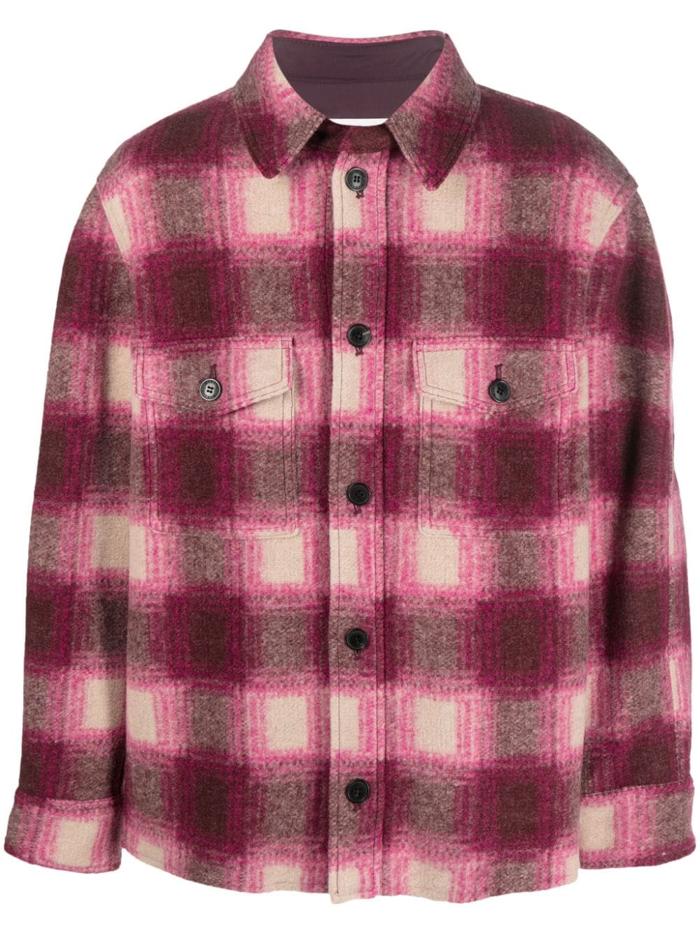 MARANT Kervon plaid-check shirt jacket - Pink von MARANT