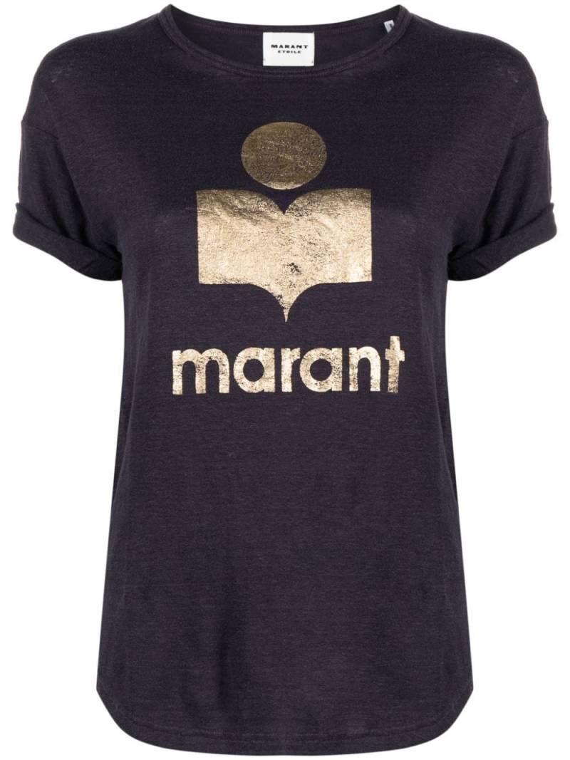 MARANT ÉTOILE Koldi linen T-shirt - Blue von MARANT ÉTOILE