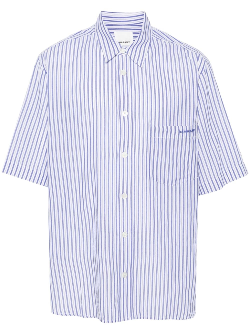 MARANT Labilio striped cotton shirt - Blue von MARANT