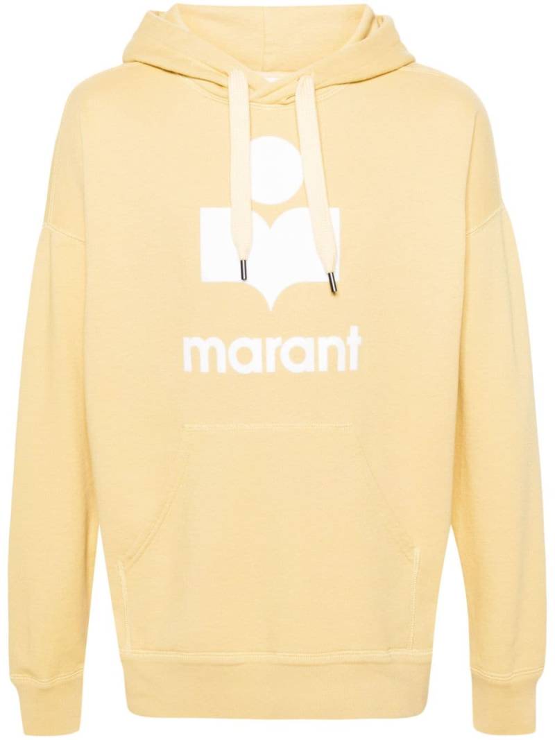 MARANT Miley logo-flocked hoodie - Yellow von MARANT
