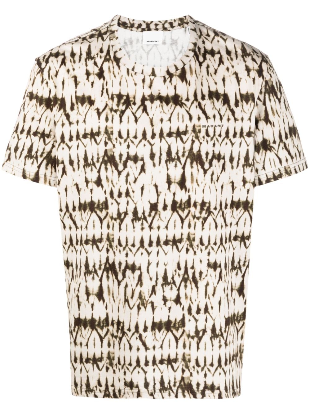 MARANT abstract-print organic cotton T-shirt - Neutrals von MARANT