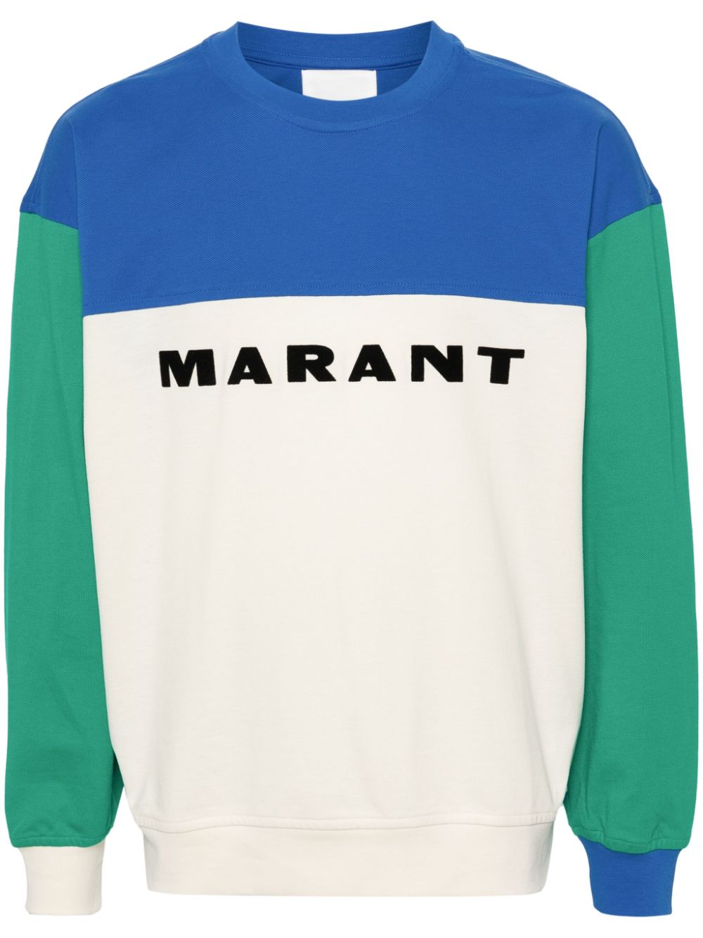 MARANT colour-block logo-print sweatshirt - Blue von MARANT