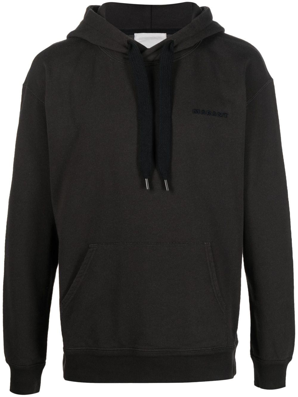 MARANT embroidered-logo drawstring hoodie - Black von MARANT