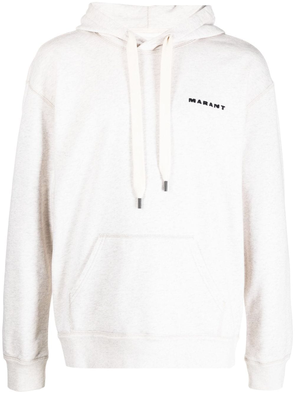 MARANT embroidered-logo drawstring hoodie - Neutrals von MARANT