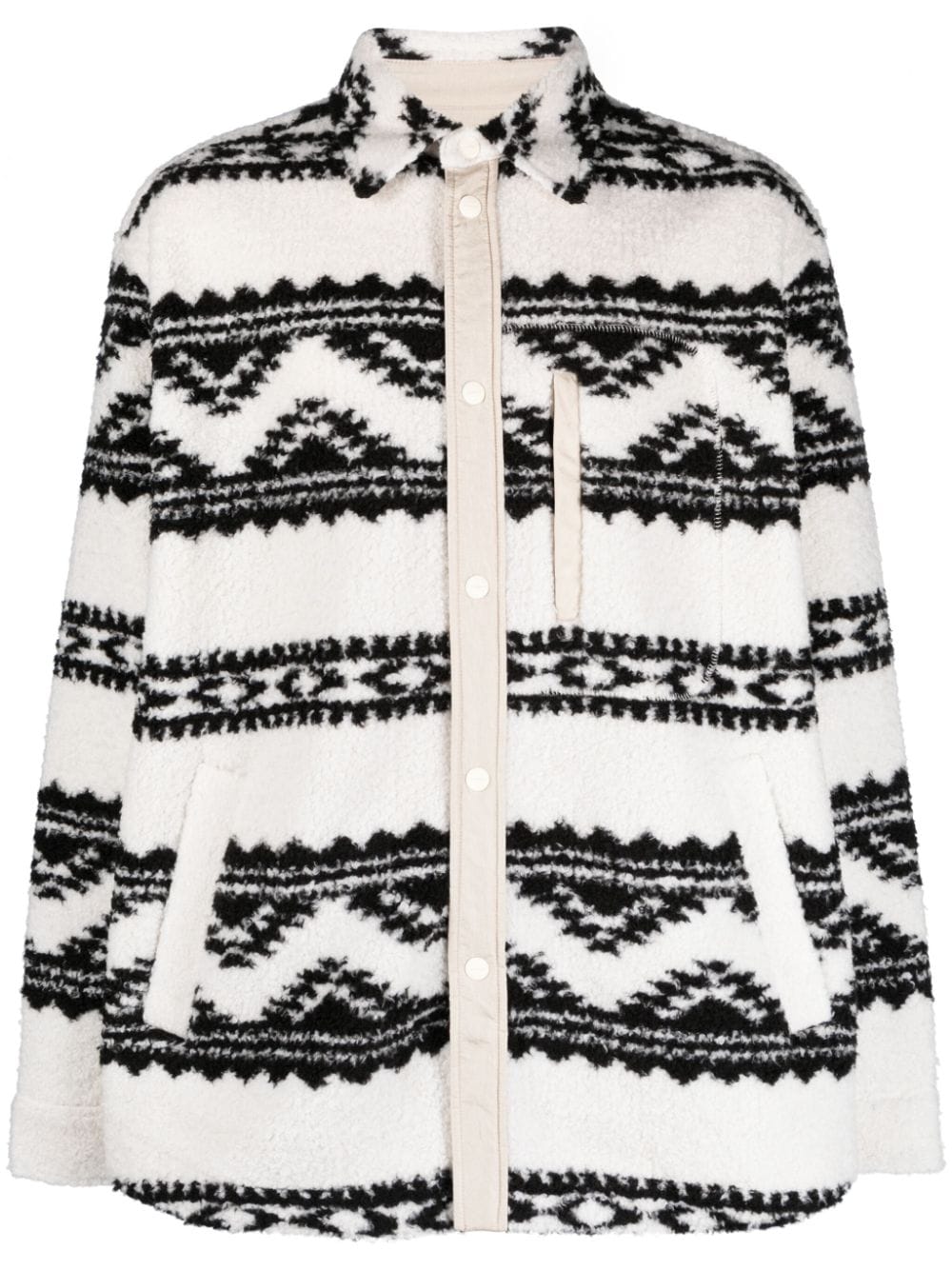 MARANT faux shearling-jacquard jacket - Neutrals von MARANT