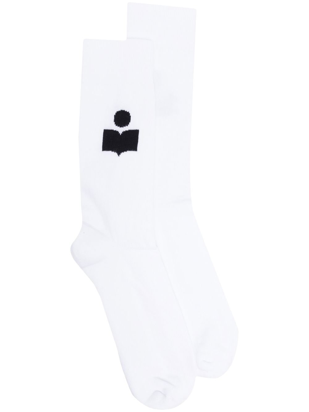 MARANT intarsia-knit logo socks - White von MARANT