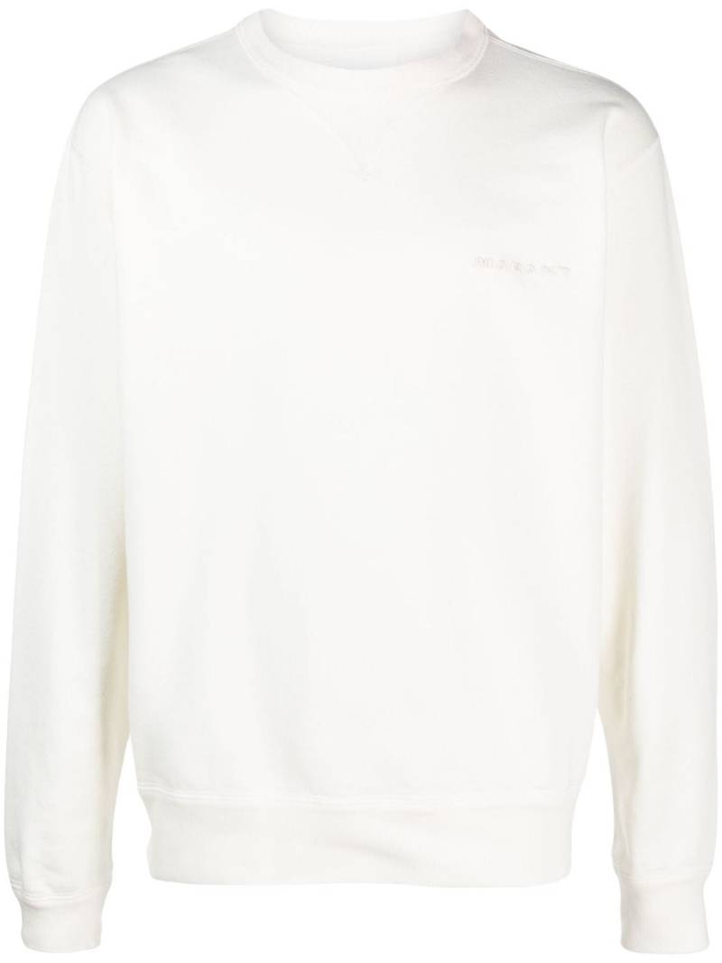 MARANT logo-embroidered cotton sweatshirt - White von MARANT