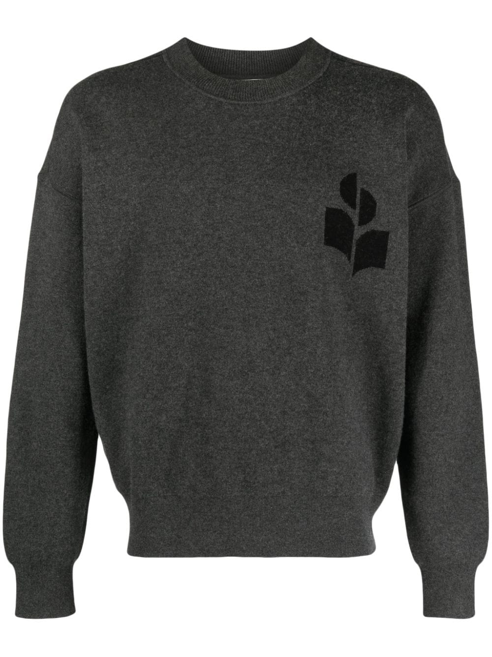 MARANT logo-intarsia fine-knit jumper - Grey von MARANT