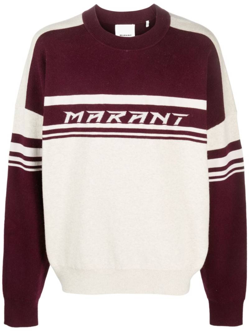 MARANT logo intarsia-knit jumper - Red von MARANT