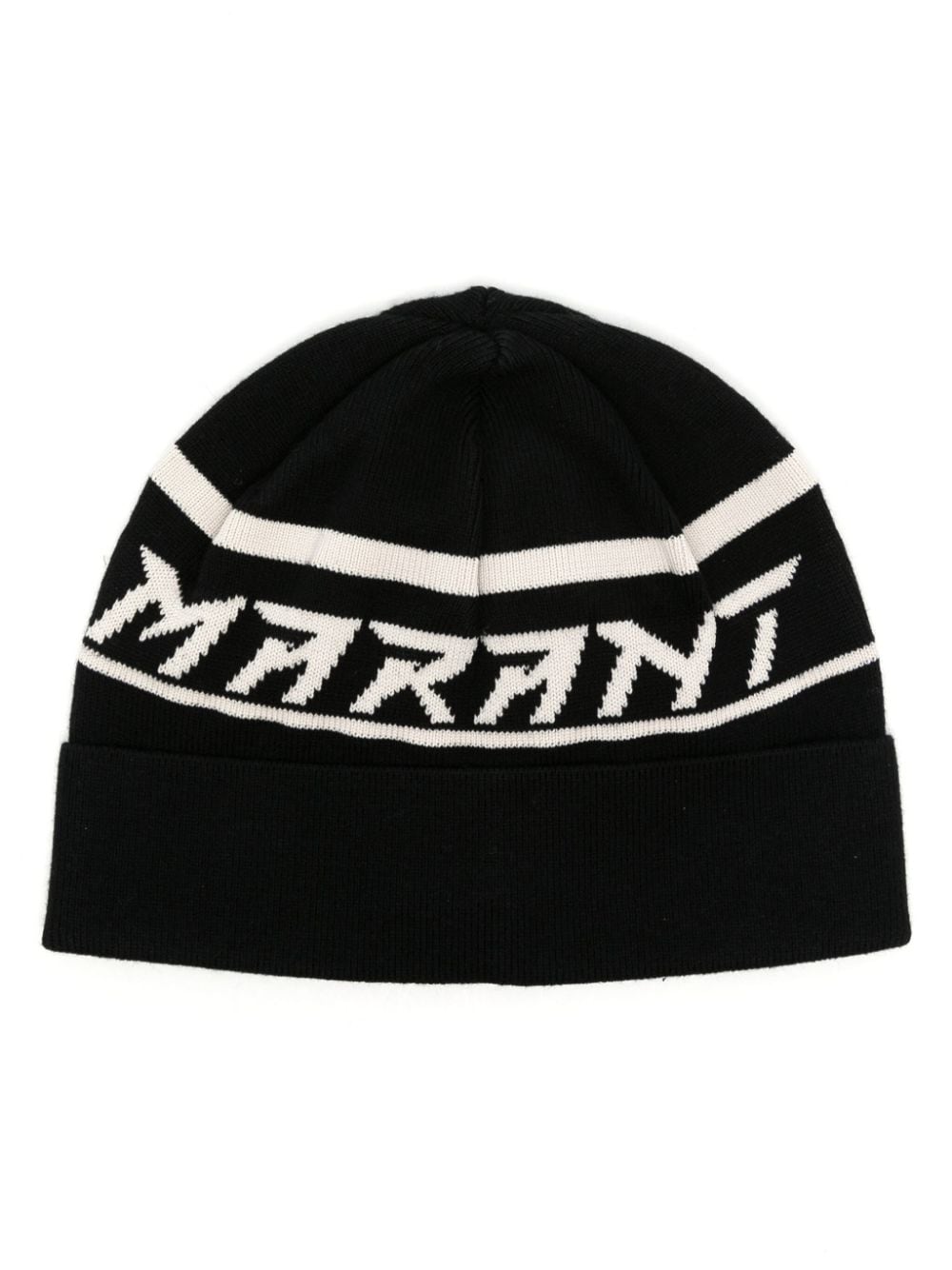 MARANT logo-intarsia knitted beanie - Black von MARANT