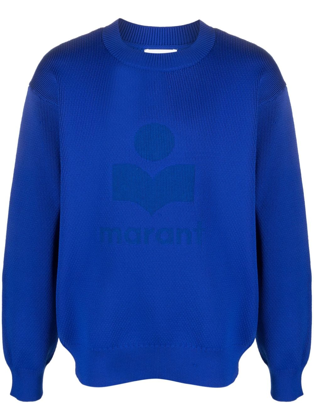 MARANT logo-jacquard fine-knit sweatshirt - Blue von MARANT