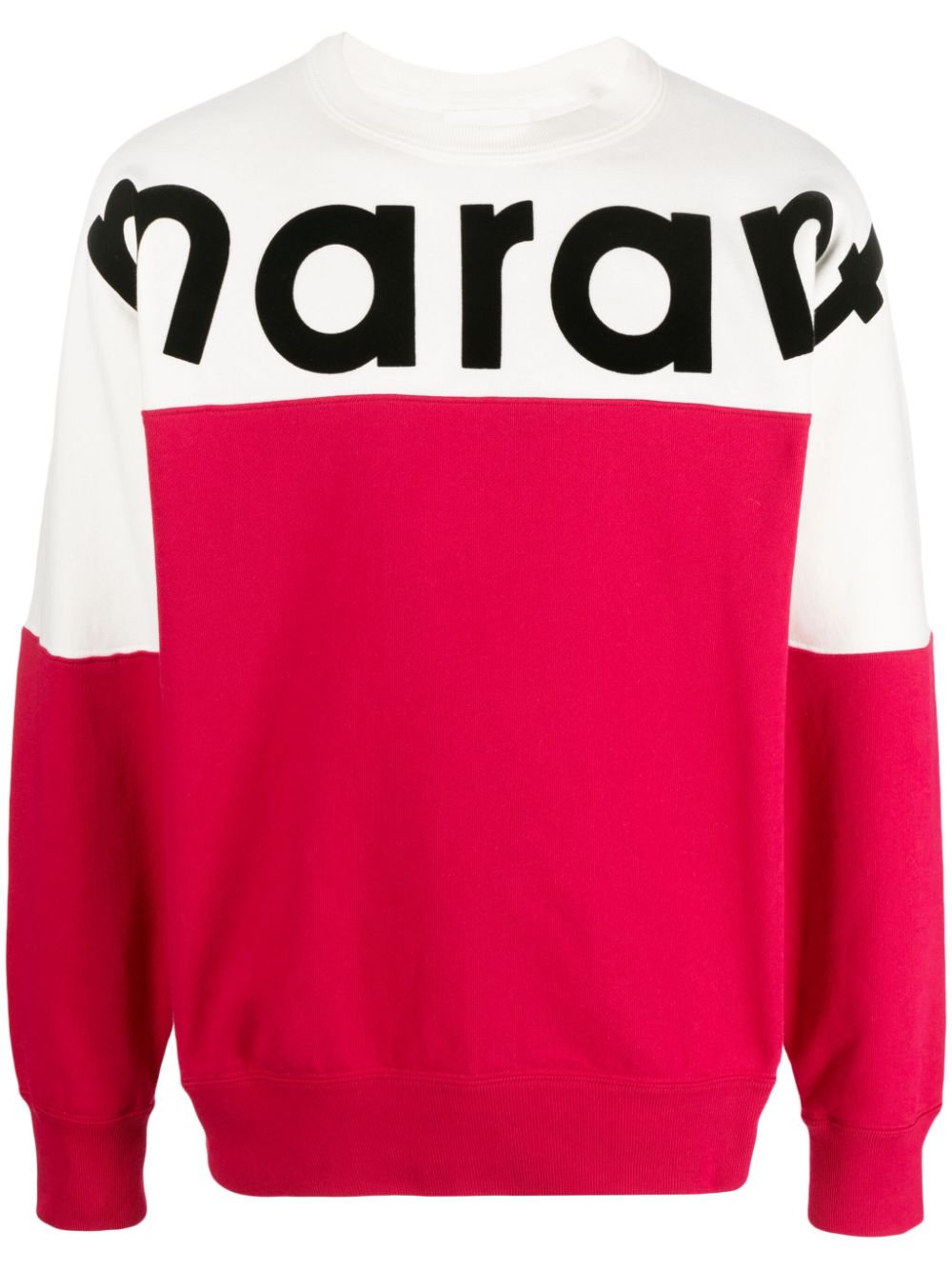 MARANT logo-print colour-block sweatshirt - White von MARANT