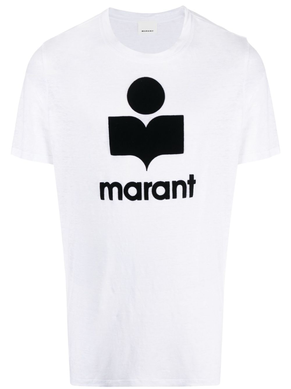 MARANT logo-print linen T-shirt - White von MARANT