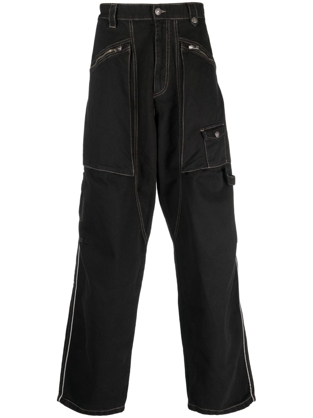 MARANT multiple-pockets wide-leg trousers - Black von MARANT