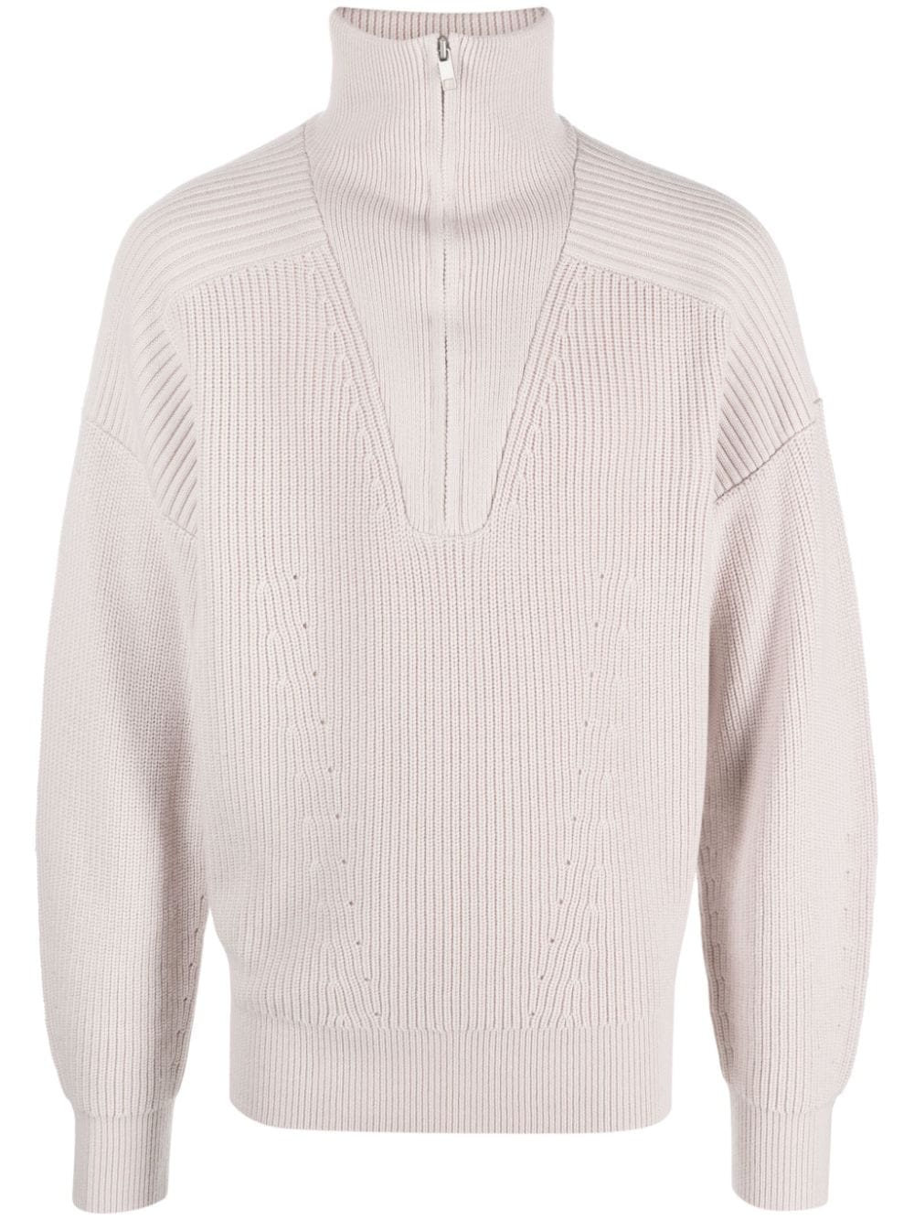 MARANT zip-up merino wool jumper - Neutrals von MARANT