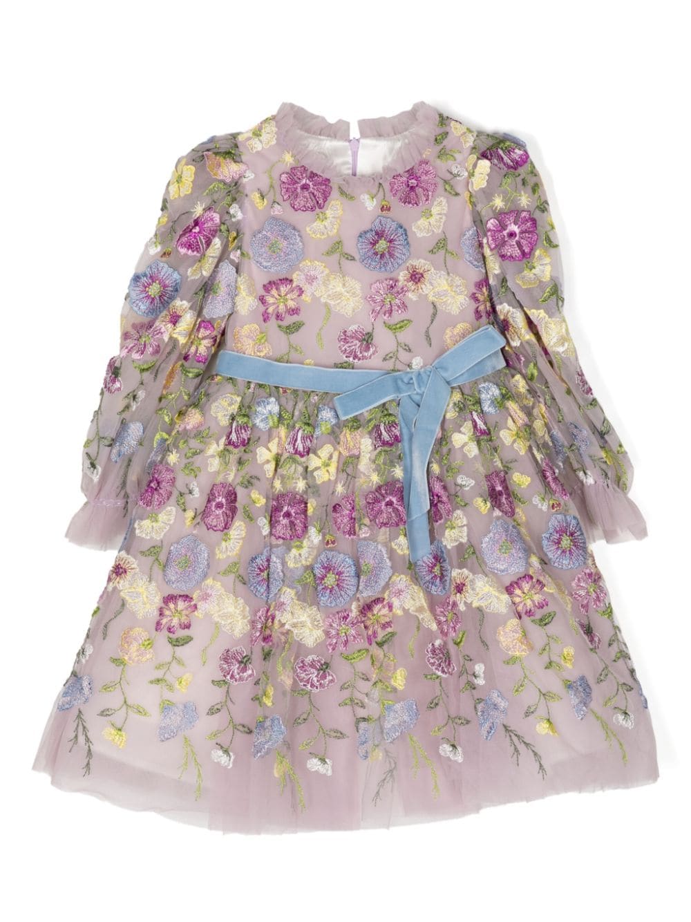 MARCHESA KIDS COUTURE floral-embroidered tulle gown - Purple von MARCHESA KIDS COUTURE