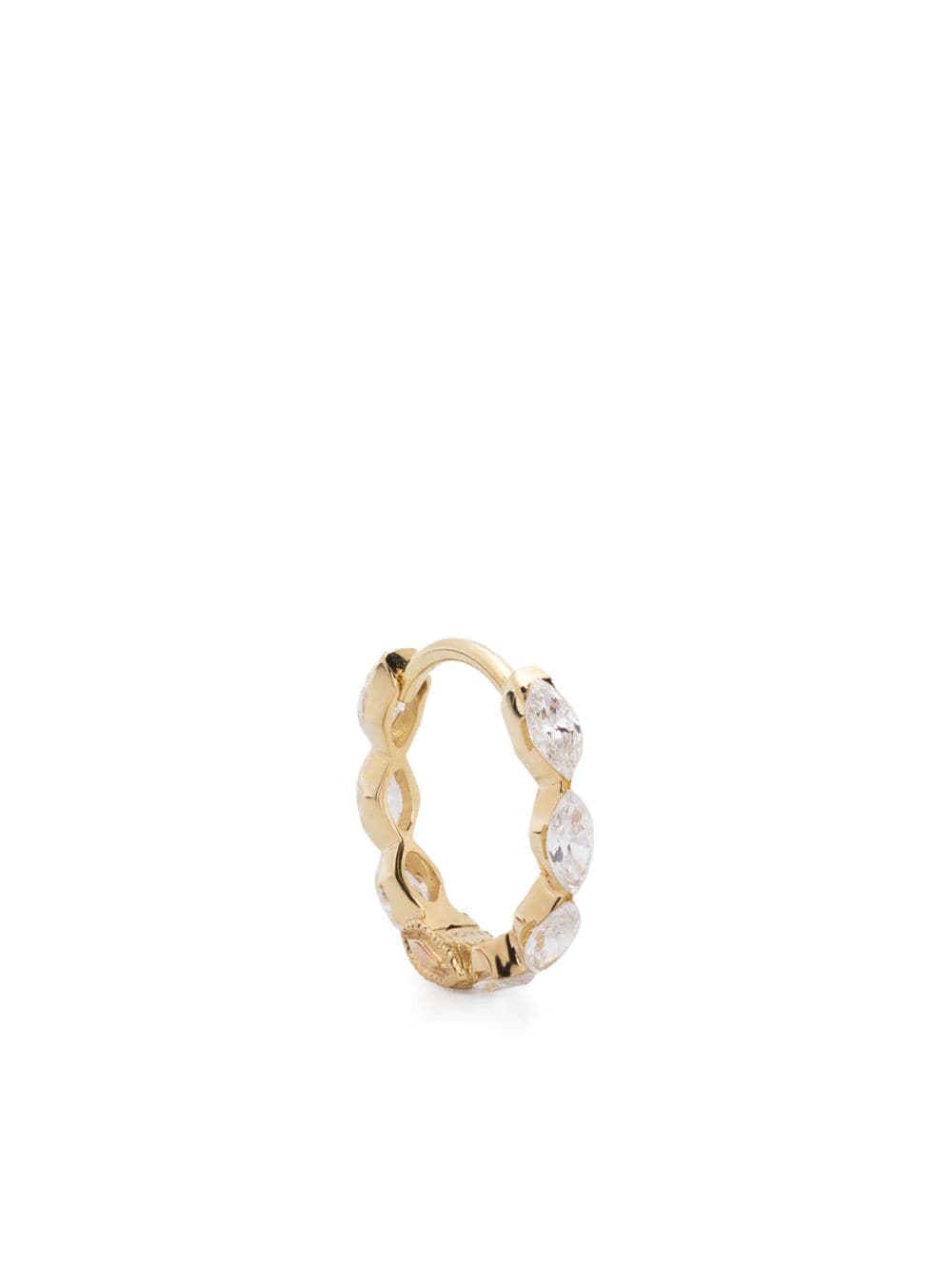 MARIA TASH 18kt yellow gold Invisible Set diamond hoop earring von MARIA TASH