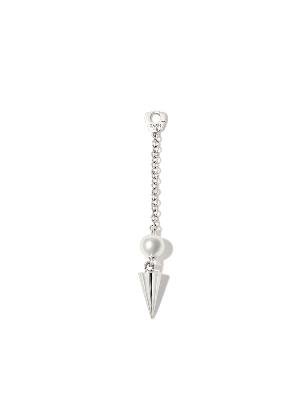 MARIA TASH 18kt white gold Spike pearl drop earring - Silver von MARIA TASH