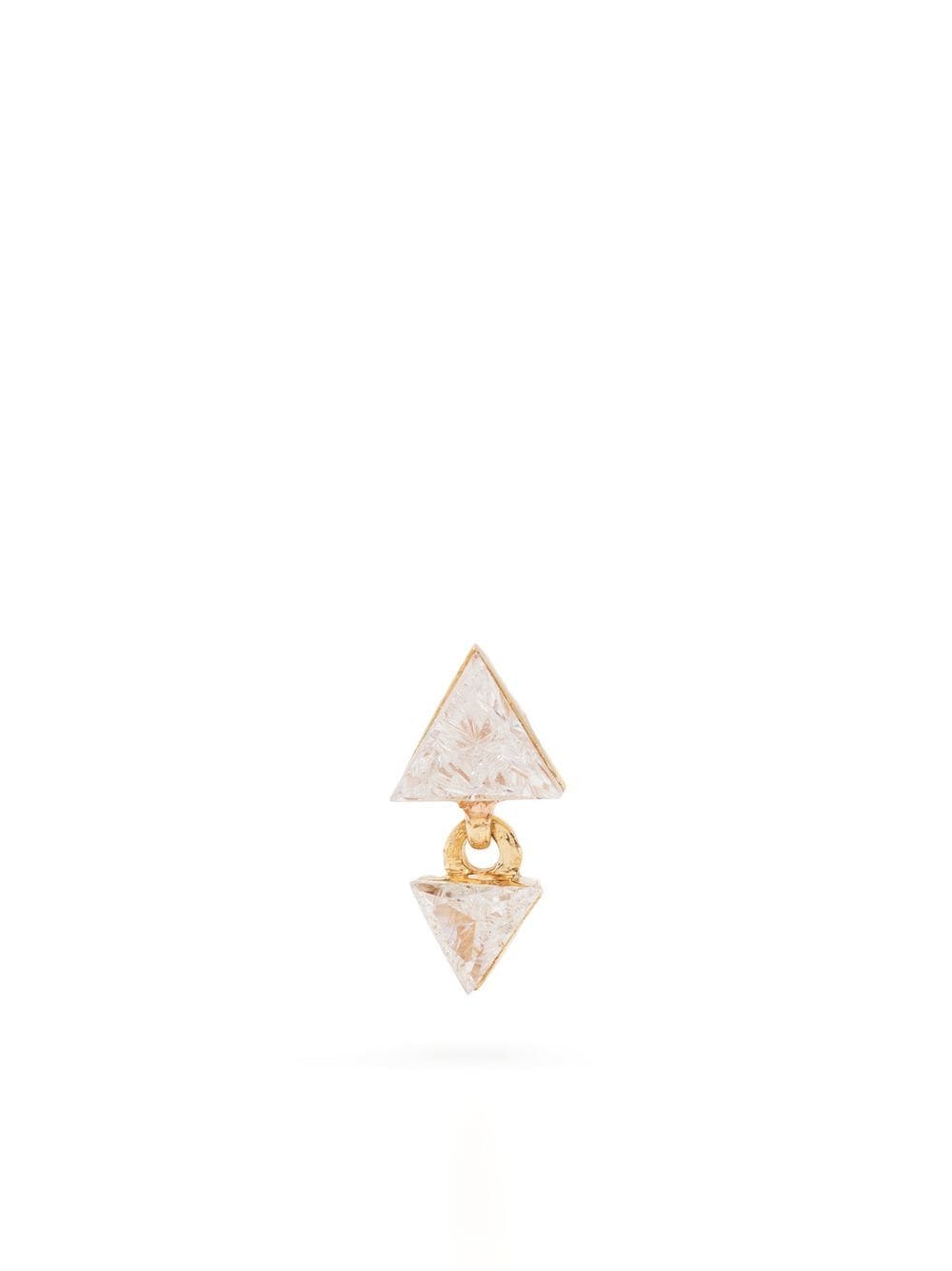 MARIA TASH 18kt white gold Triangle diamond drop earring von MARIA TASH