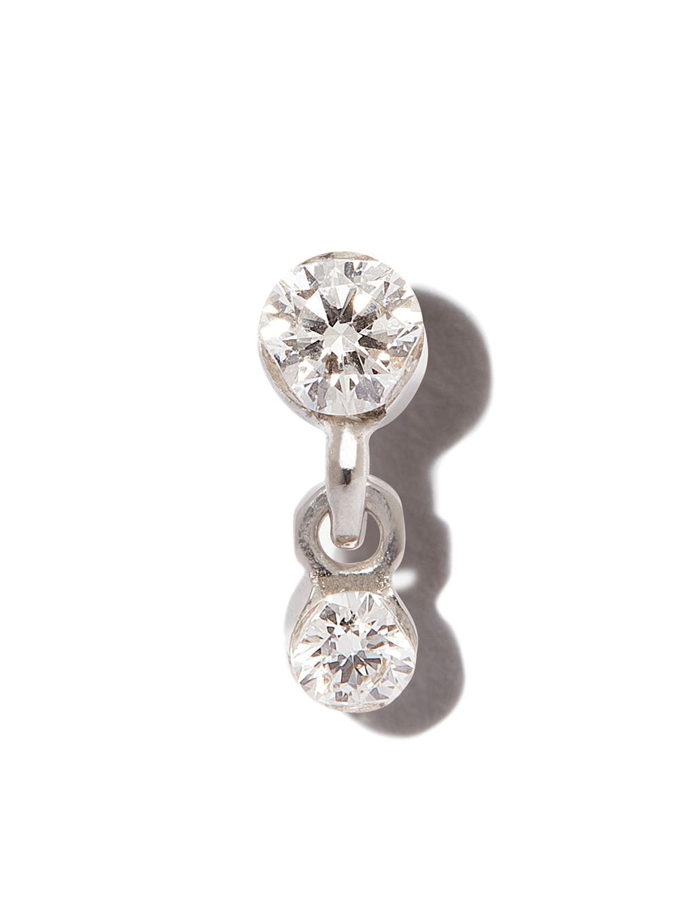 MARIA TASH 18kt white gold diamond dangle single earring - Silver von MARIA TASH
