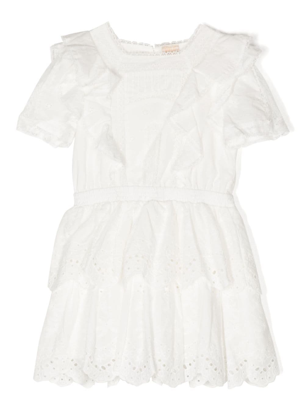 MARLO Freya ruffled cotton dress - White von MARLO