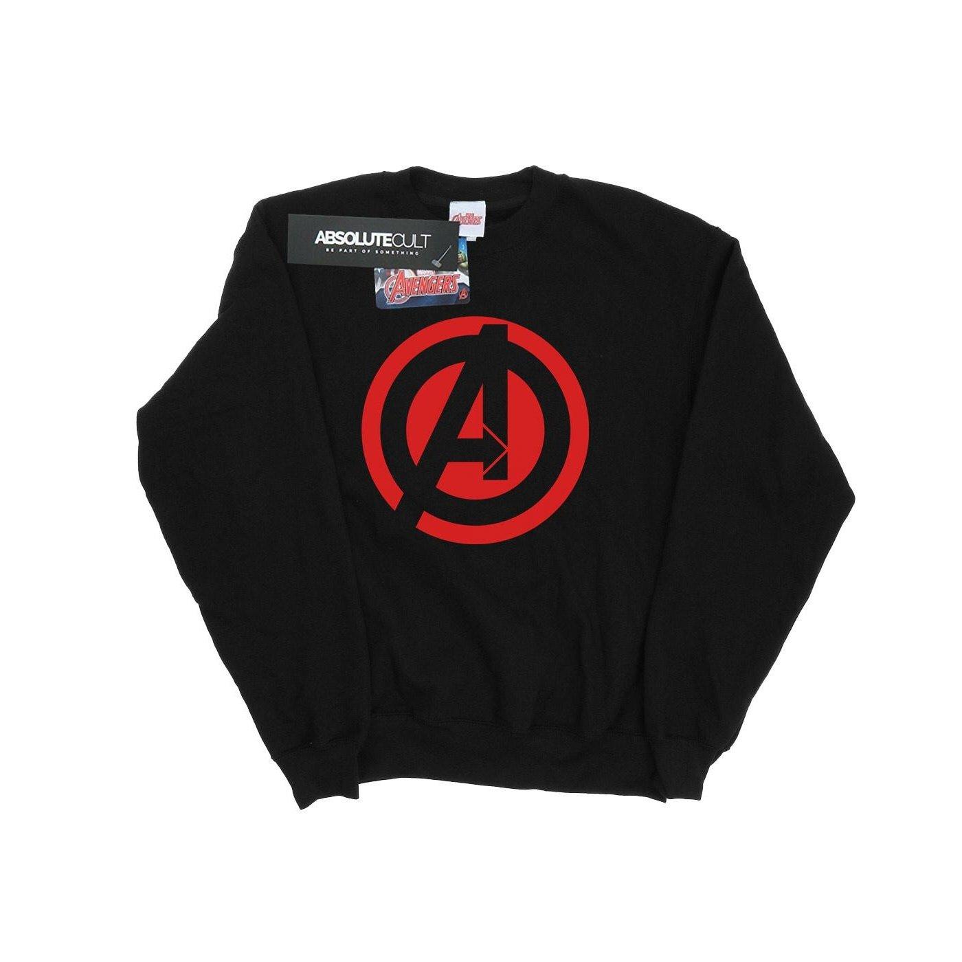 Avenegers Assemble Solid A Logo Sweatshirt Damen Schwarz L von MARVEL