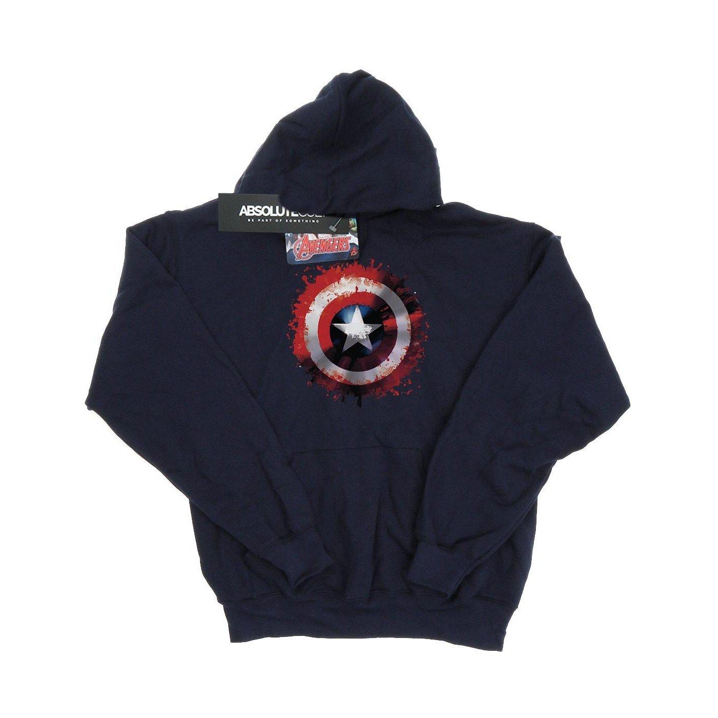 Avengers Captain America Art Shield Kapuzenpullover Damen Marine M von MARVEL