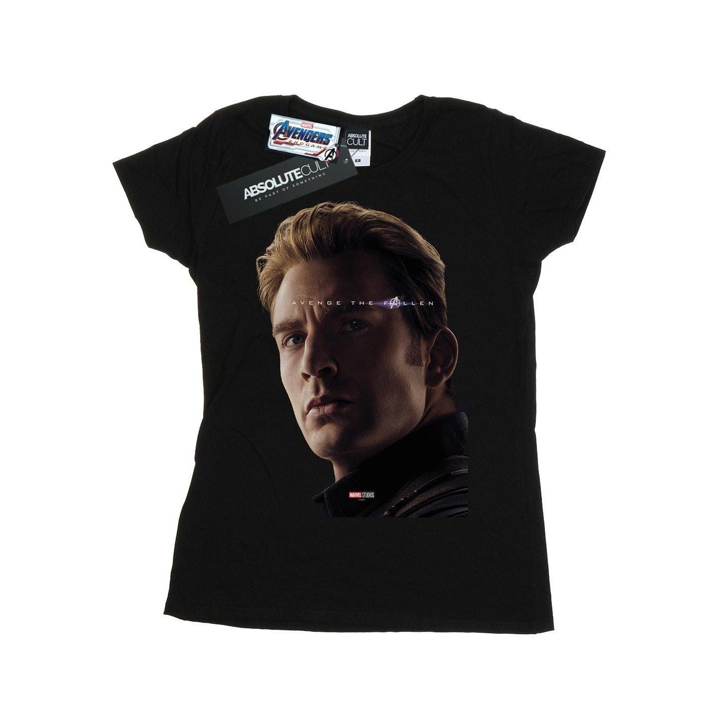 Avengers Endgame Avenge The Fallen Captain America Tshirt Damen Schwarz L von MARVEL