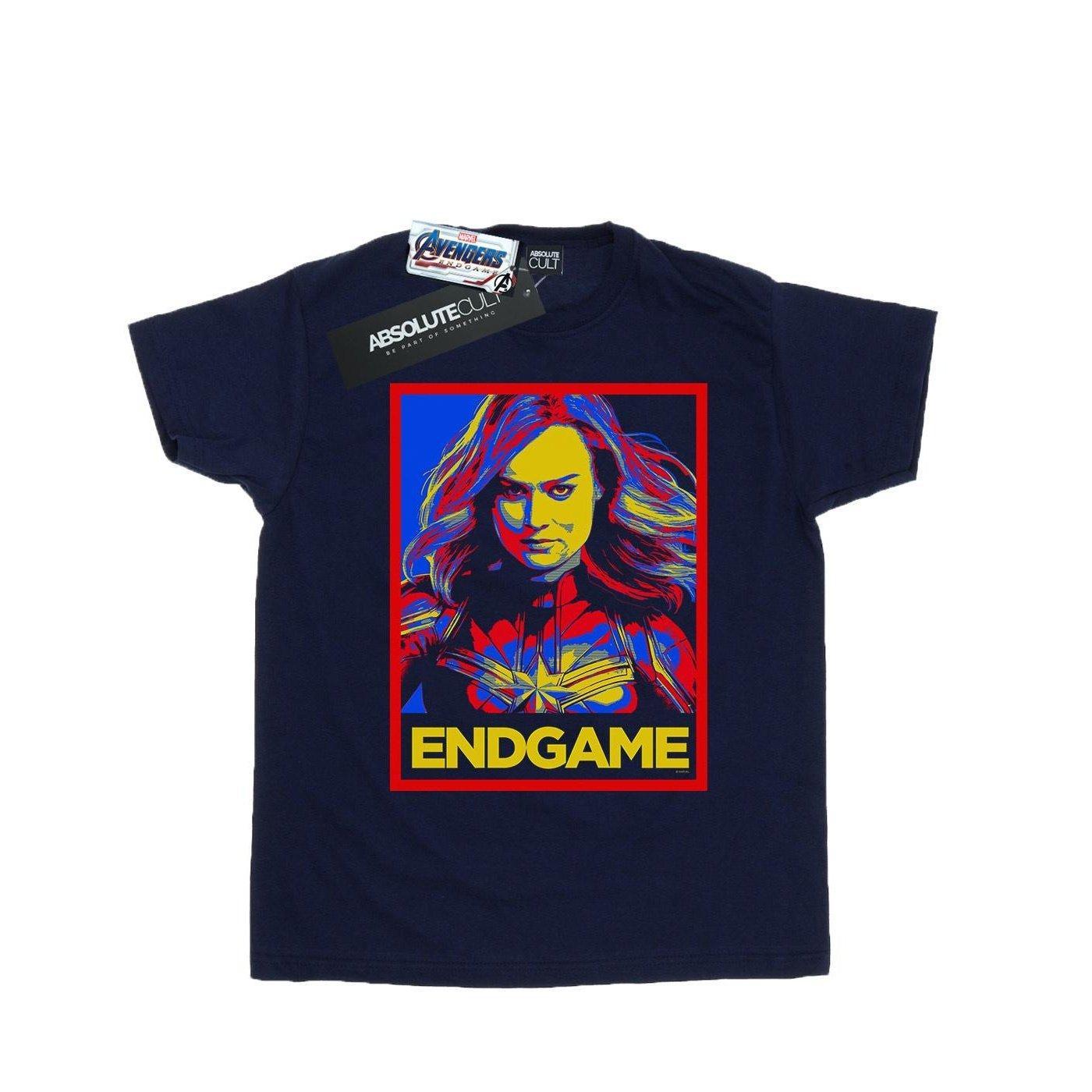 Avengers Endgame Captain Poster Tshirt Mädchen Marine 152-158 von MARVEL