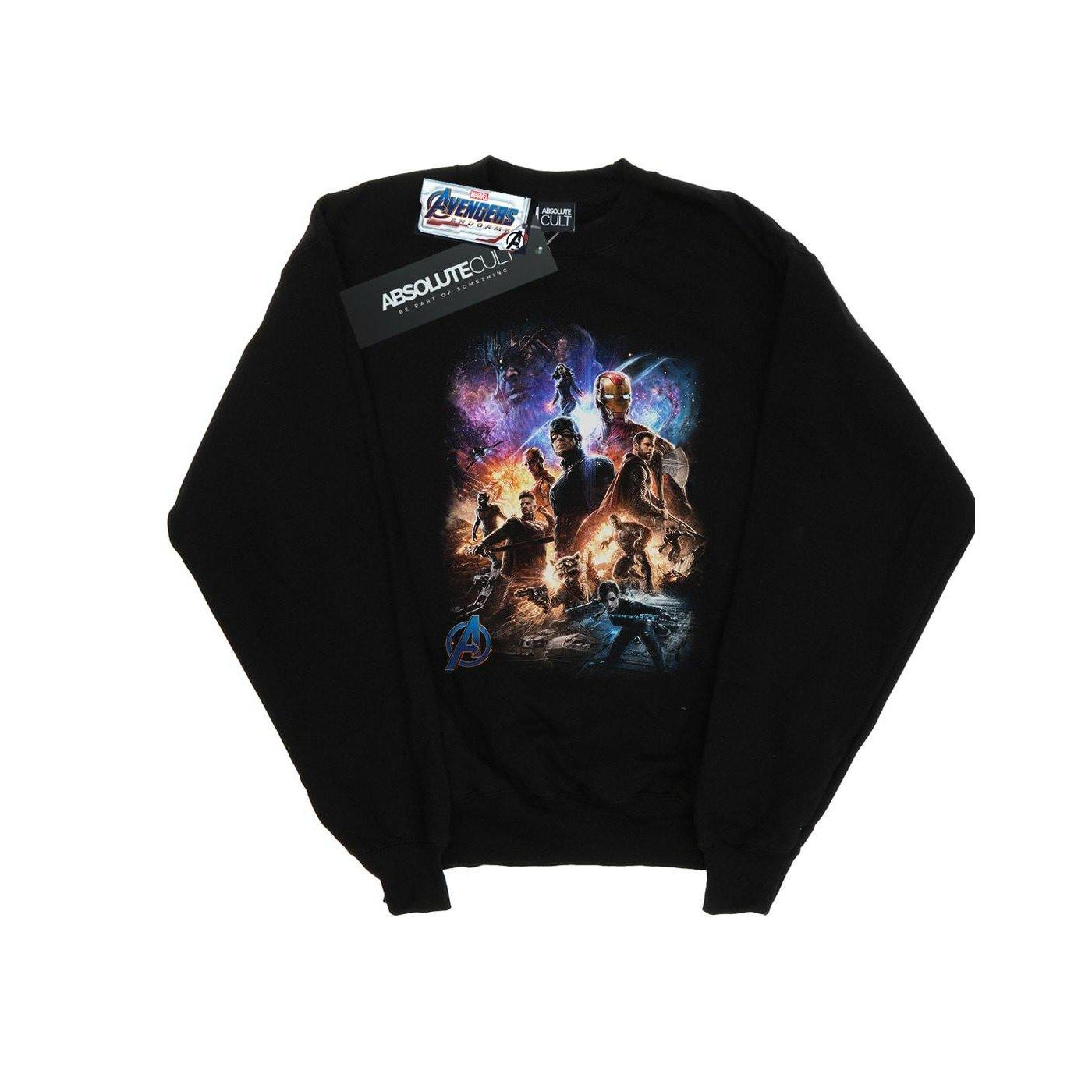 Avengers Endgame Character Montage Sweatshirt Damen Schwarz L von MARVEL