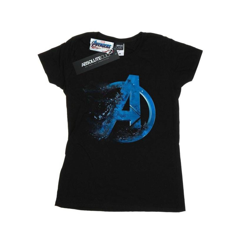 Avengers Endgame Dusted Logo Tshirt Damen Schwarz S von MARVEL