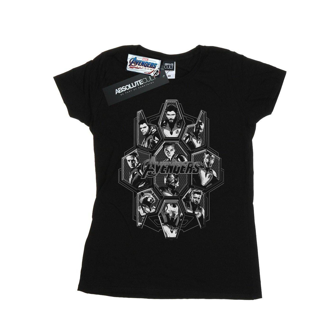 Avengers Endgame Hero Shapes Tshirt Damen Schwarz XXL von MARVEL