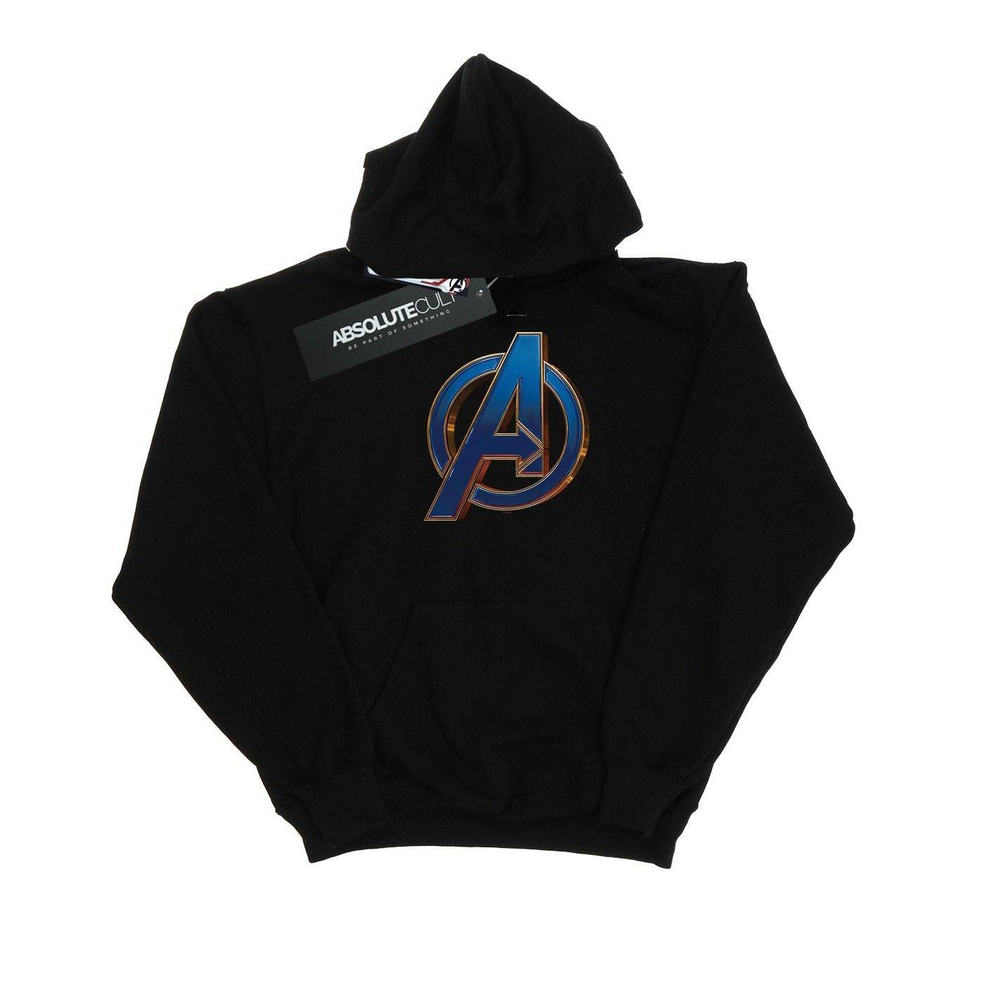 Avengers Endgame Heroic Logo Kapuzenpullover Herren Schwarz 4XL von MARVEL