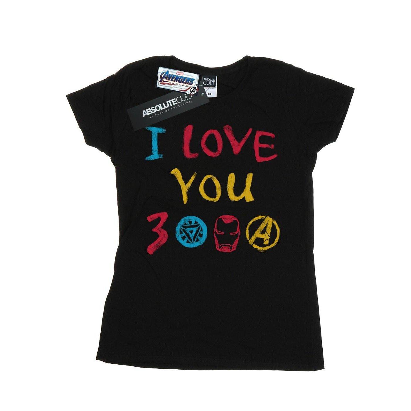 Avengers Endgame I Love You 3000 Crayons Tshirt Damen Schwarz S von MARVEL