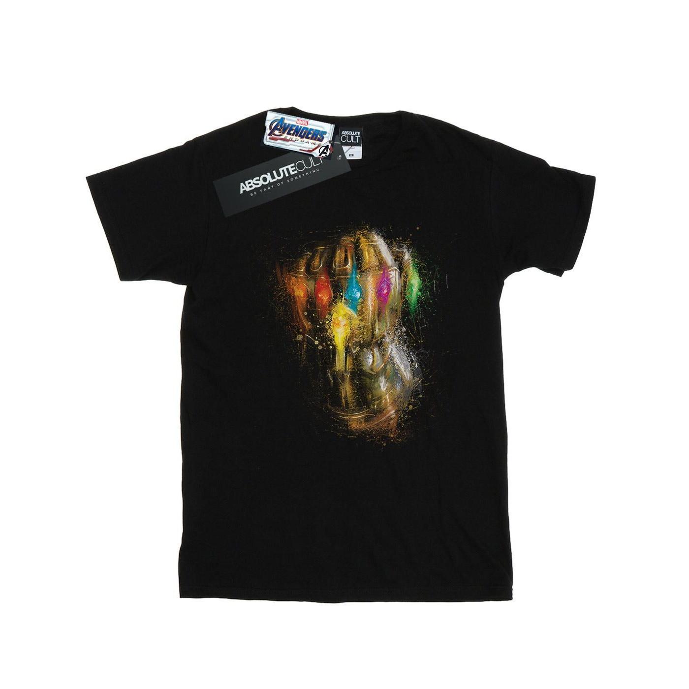 Avengers Endgame Infinity Gauntlet Splatter Tshirt Damen Schwarz S von MARVEL