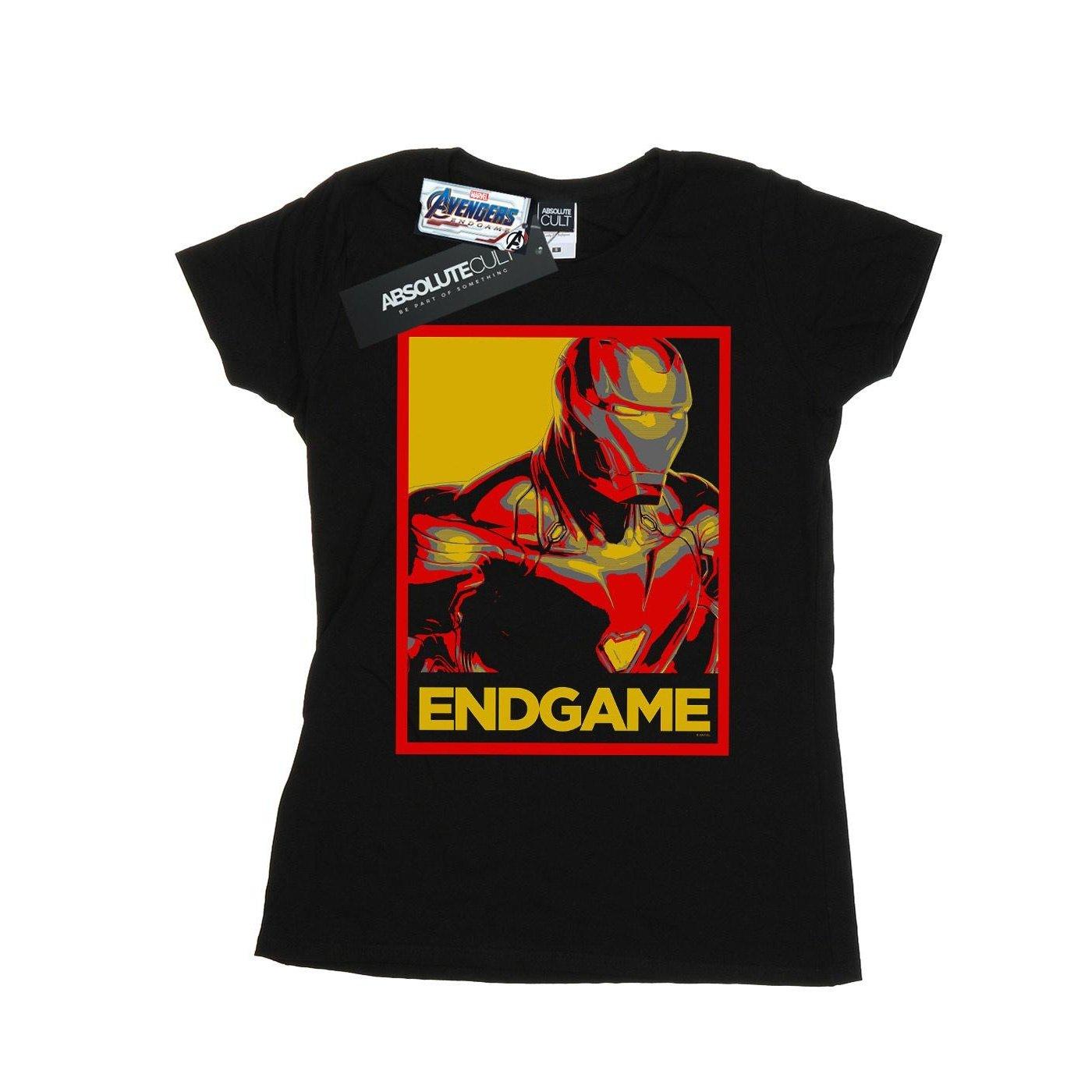 Avengers Endgame Iron Man Poster Tshirt Damen Schwarz M von MARVEL