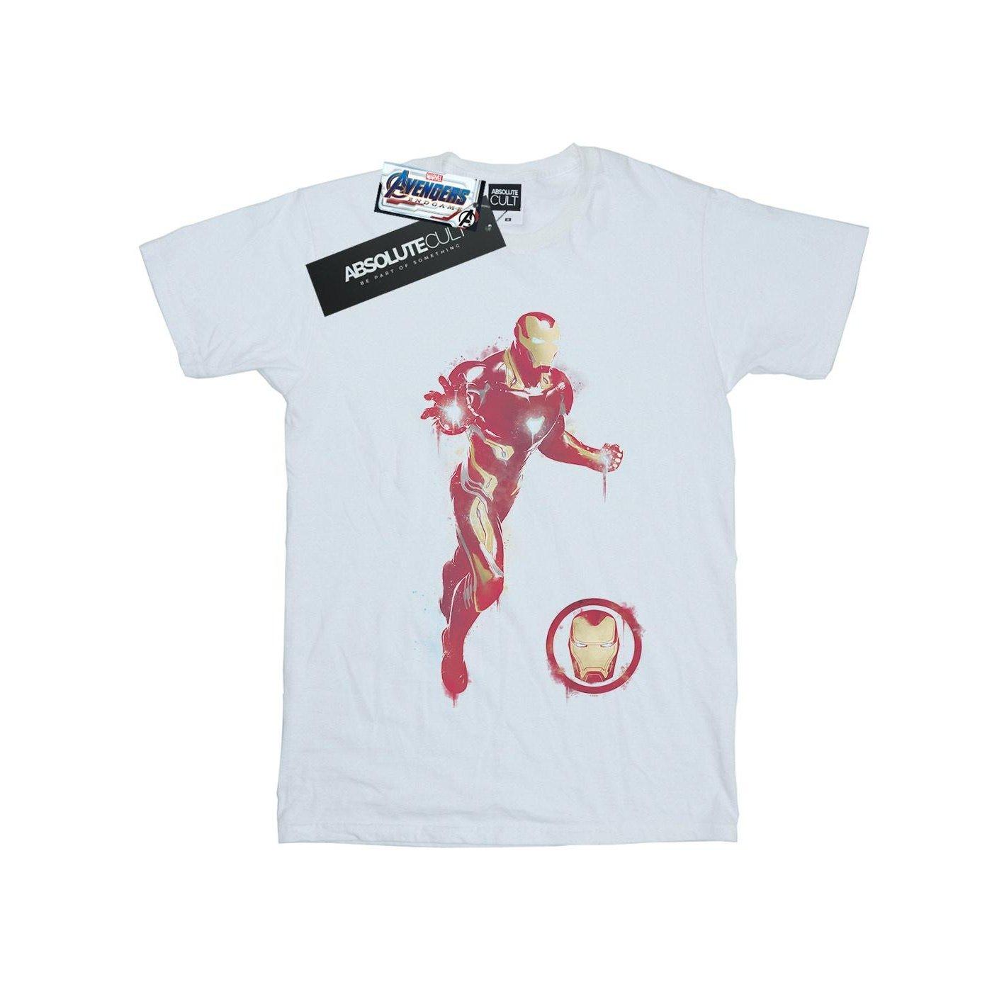 Avengers Endgame Painted Iron Man Tshirt Damen Weiss XXL von MARVEL