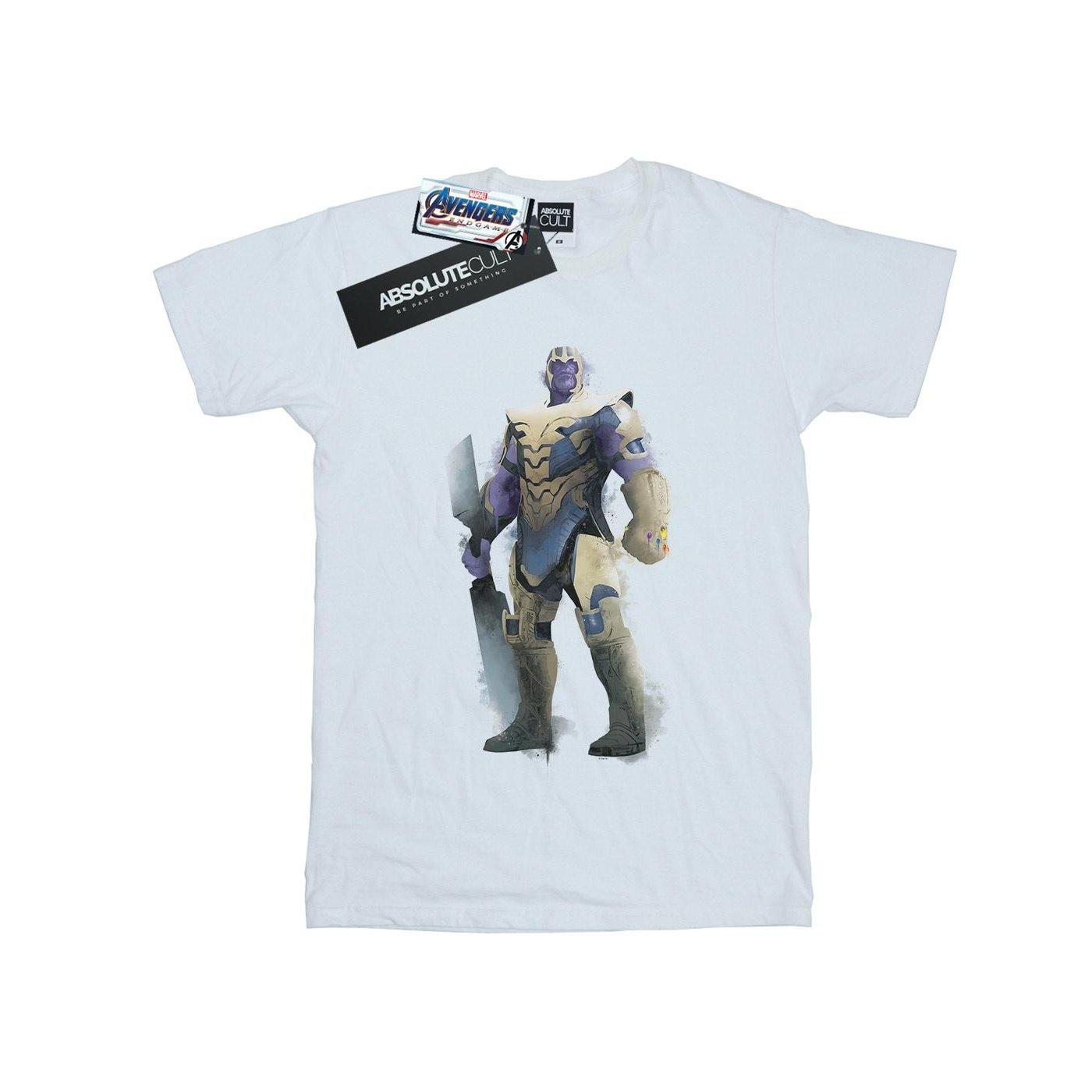 Avengers Endgame Painted Thanos Tshirt Unisex Weiss 152-158 von MARVEL