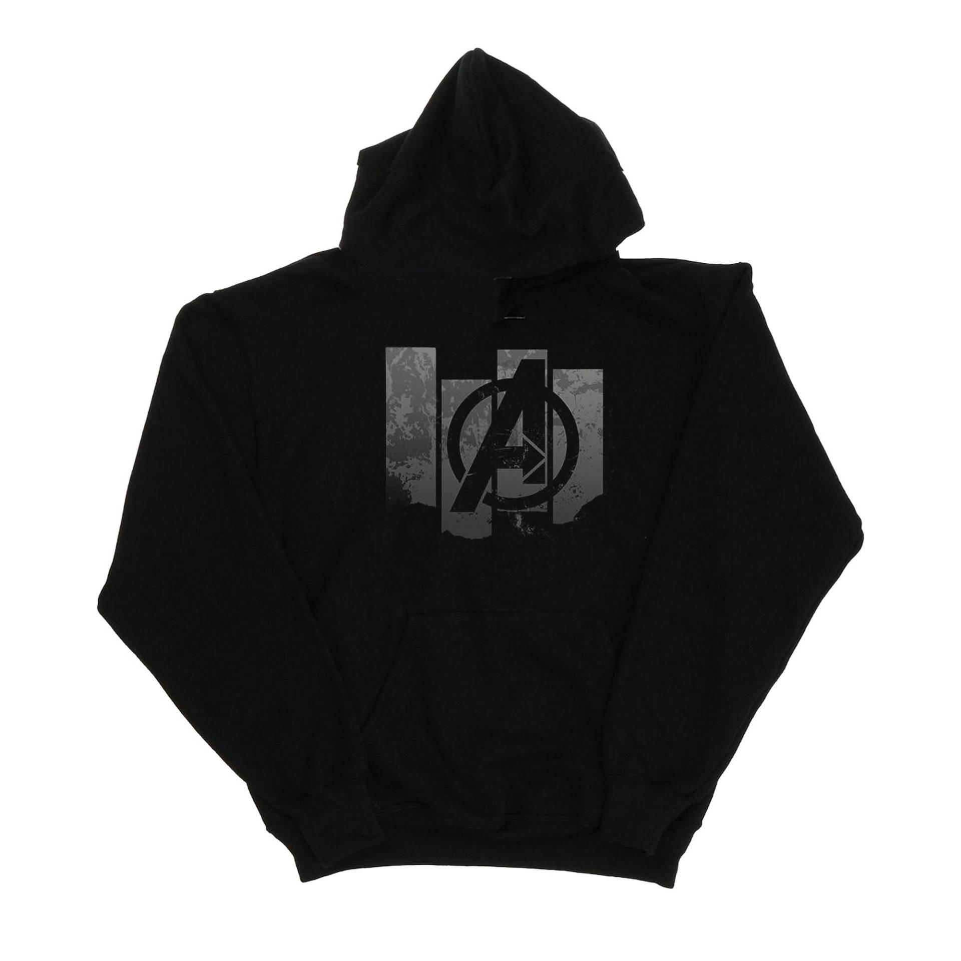 Avengers Endgame Panel Logo Kapuzenpullover Mädchen Schwarz 140/146 von MARVEL