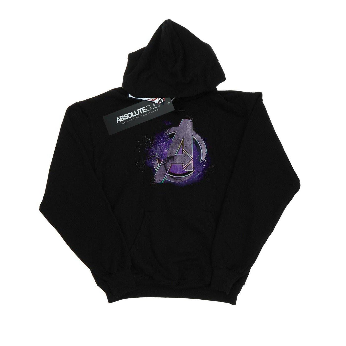 Avengers Endgame Space Logo Kapuzenpullover Mädchen Schwarz 128 von MARVEL